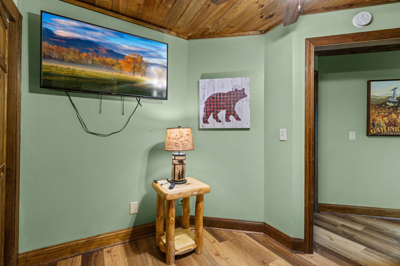 Bunk room w/ queen-over-queen beds & smart TV Bunk room w/ queen-over-queen beds & smart TV
