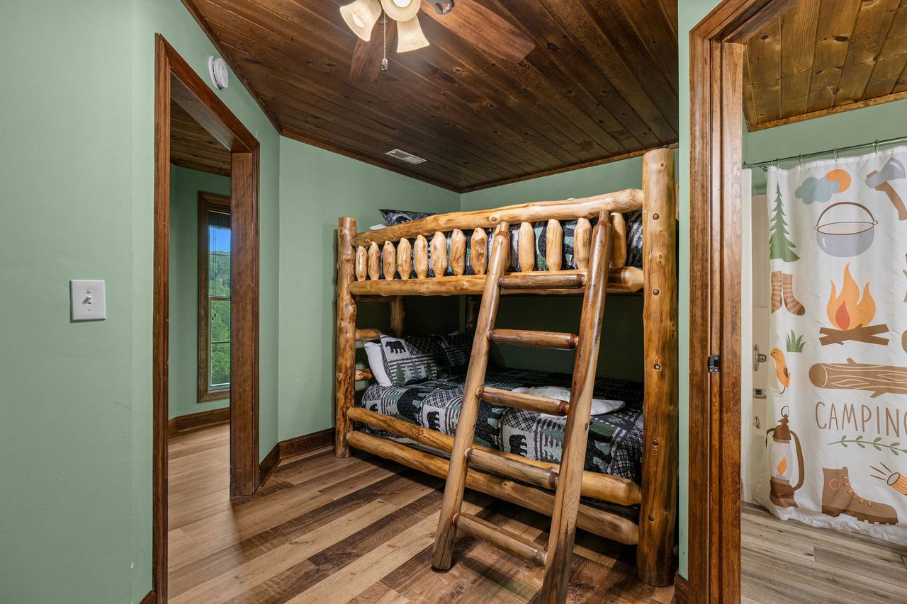 Bunk room w/ queen-over-queen beds & smart TV Bunk room w/ queen-over-queen beds & smart TV