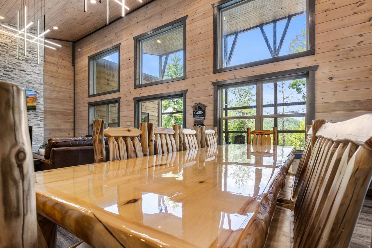 Custom Dining Table and 2 additional bar seating areas Custom Dining Table and 2 additional bar seating areas