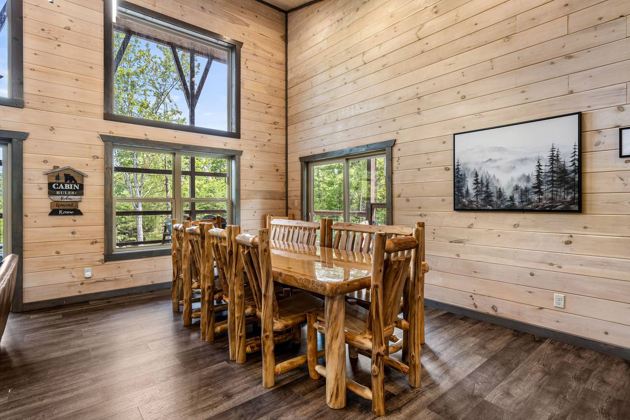 Custom Dining Table and 2 additional bar seating areas Custom Dining Table and 2 additional bar seating areas