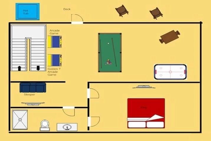 Lower level floor plan