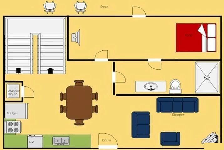 Upper level floor plan