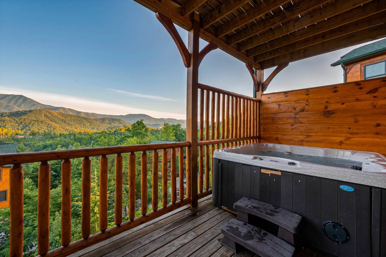 Private hot tub with beautiful views Private hot tub with beautiful views