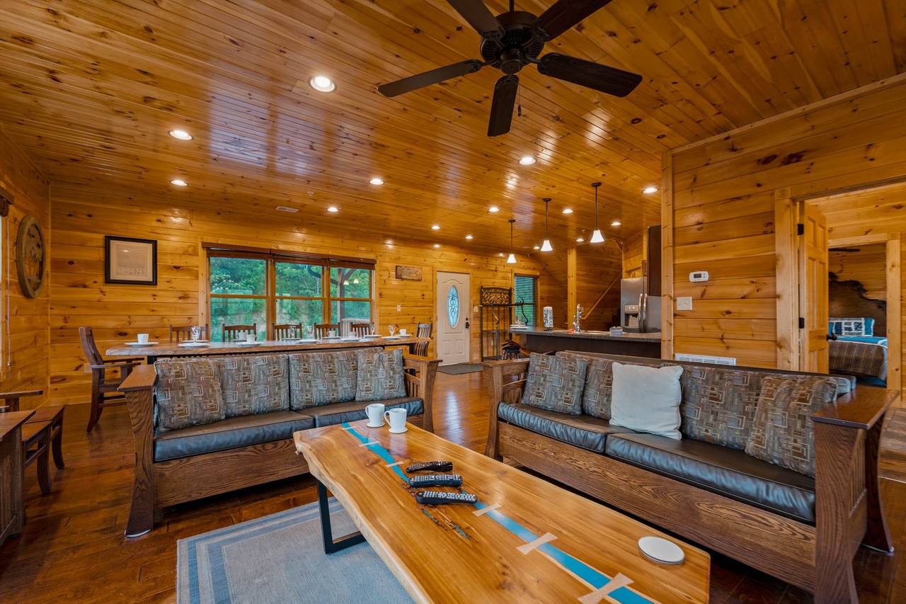 Main level living room: Fireplace, TV, 2 sleepers, & views Main level living room: Fireplace, TV, 2 sleepers, & views