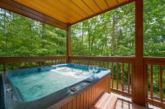 Private and secluded hot tub Private and secluded hot tub