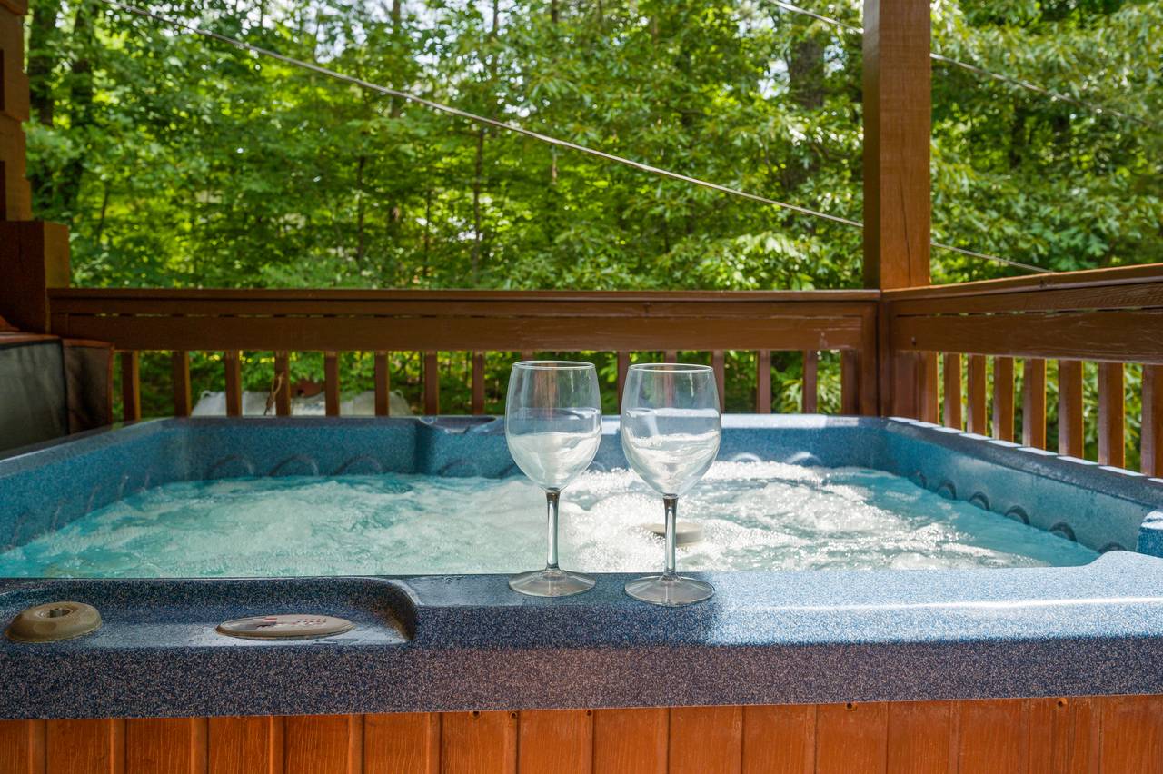 Private and secluded hot tub Private and secluded hot tub