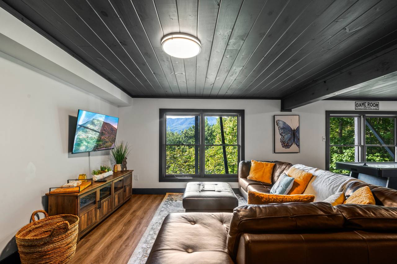 Cozy game room for family competition Cozy game room for family competition