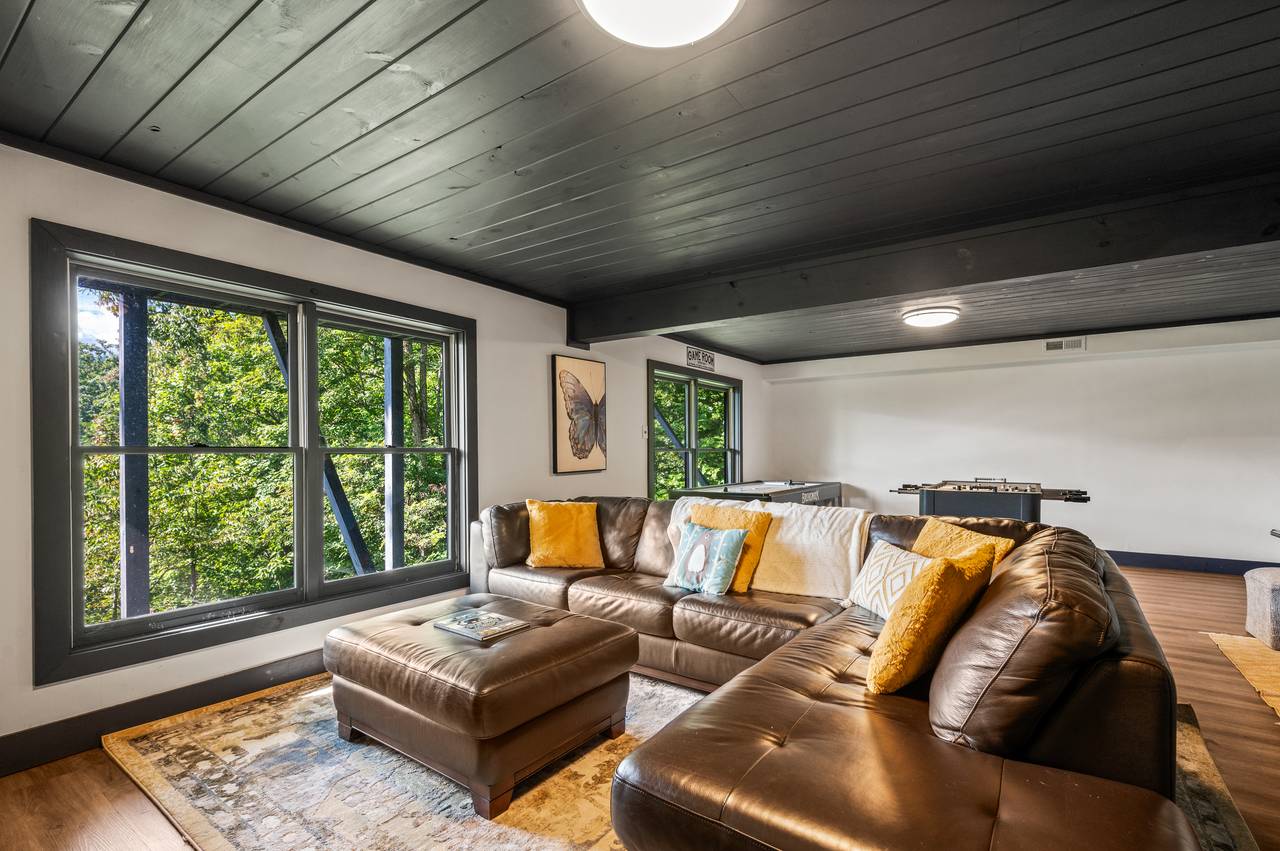 Cozy game room for family competition Cozy game room for family competition