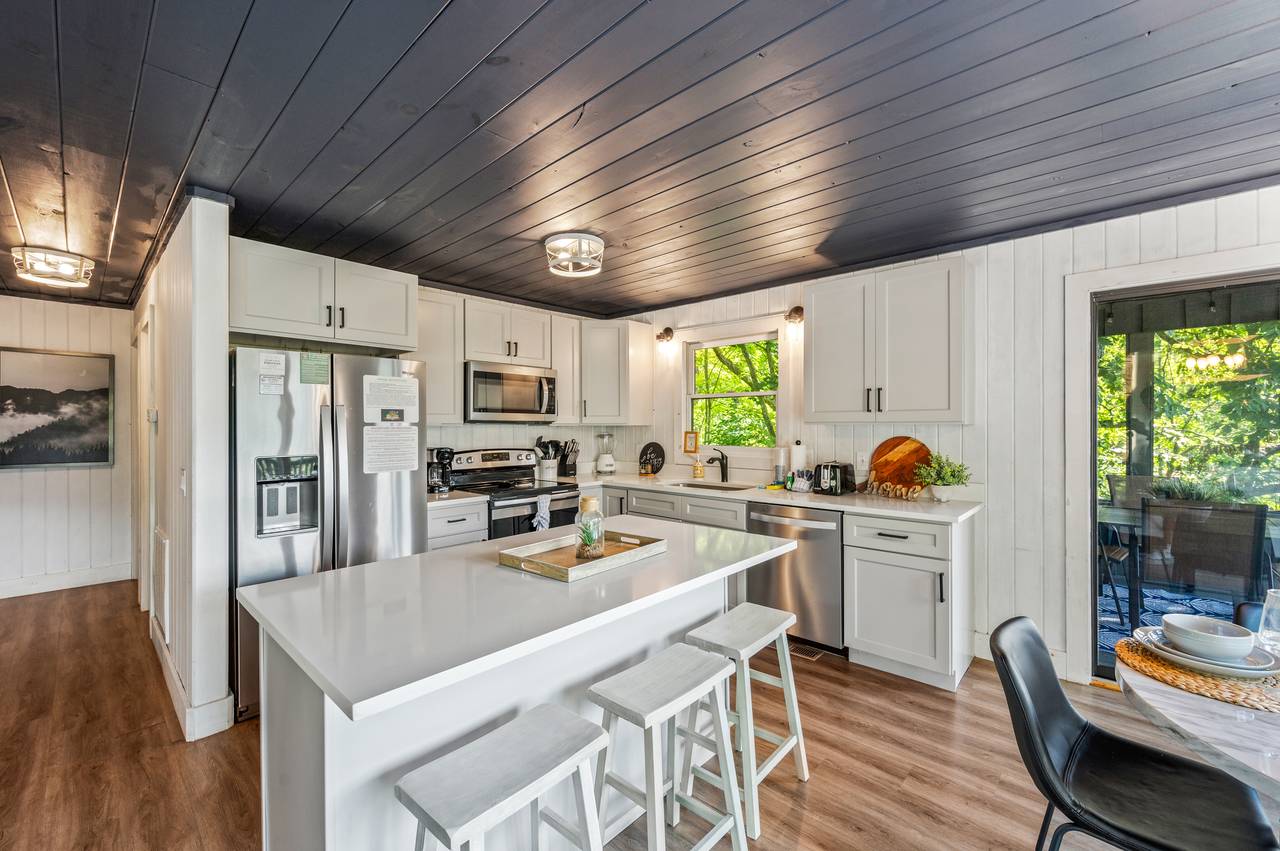 Kitchen island with seating for three Kitchen island with seating for three