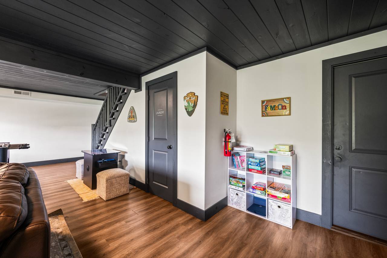 Cozy game room for family competition Cozy game room for family competition