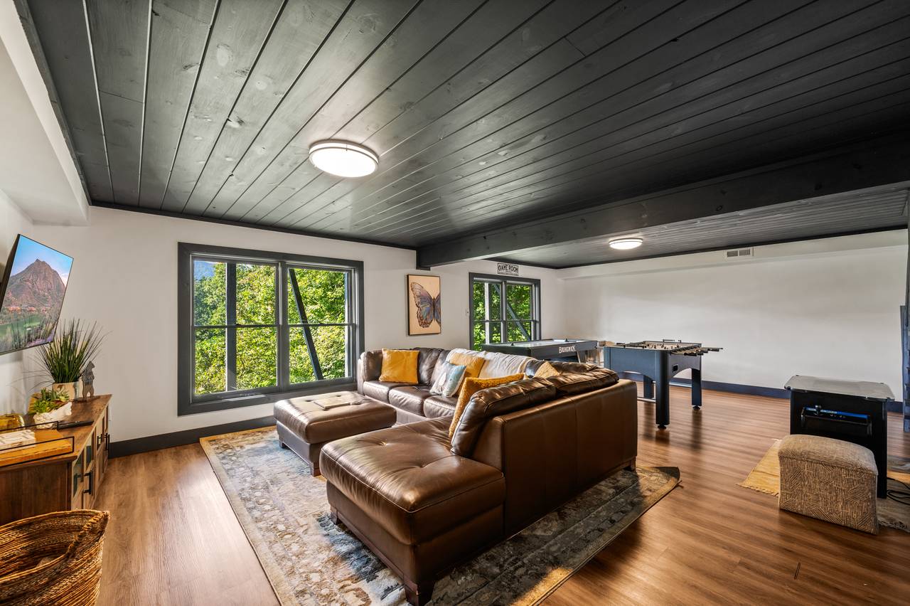 Cozy game room for family competition Cozy game room for family competition