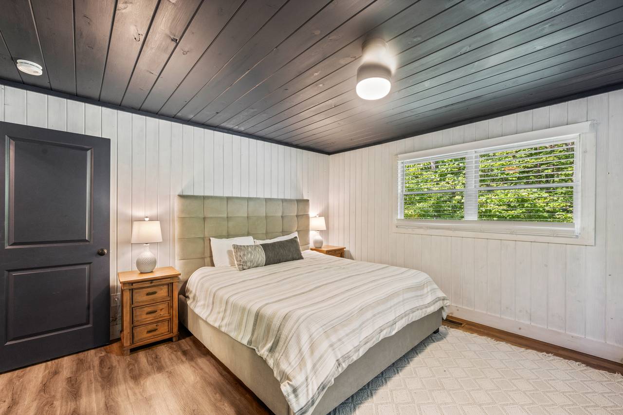 Main floor bedroom with king bed Main floor bedroom with king bed