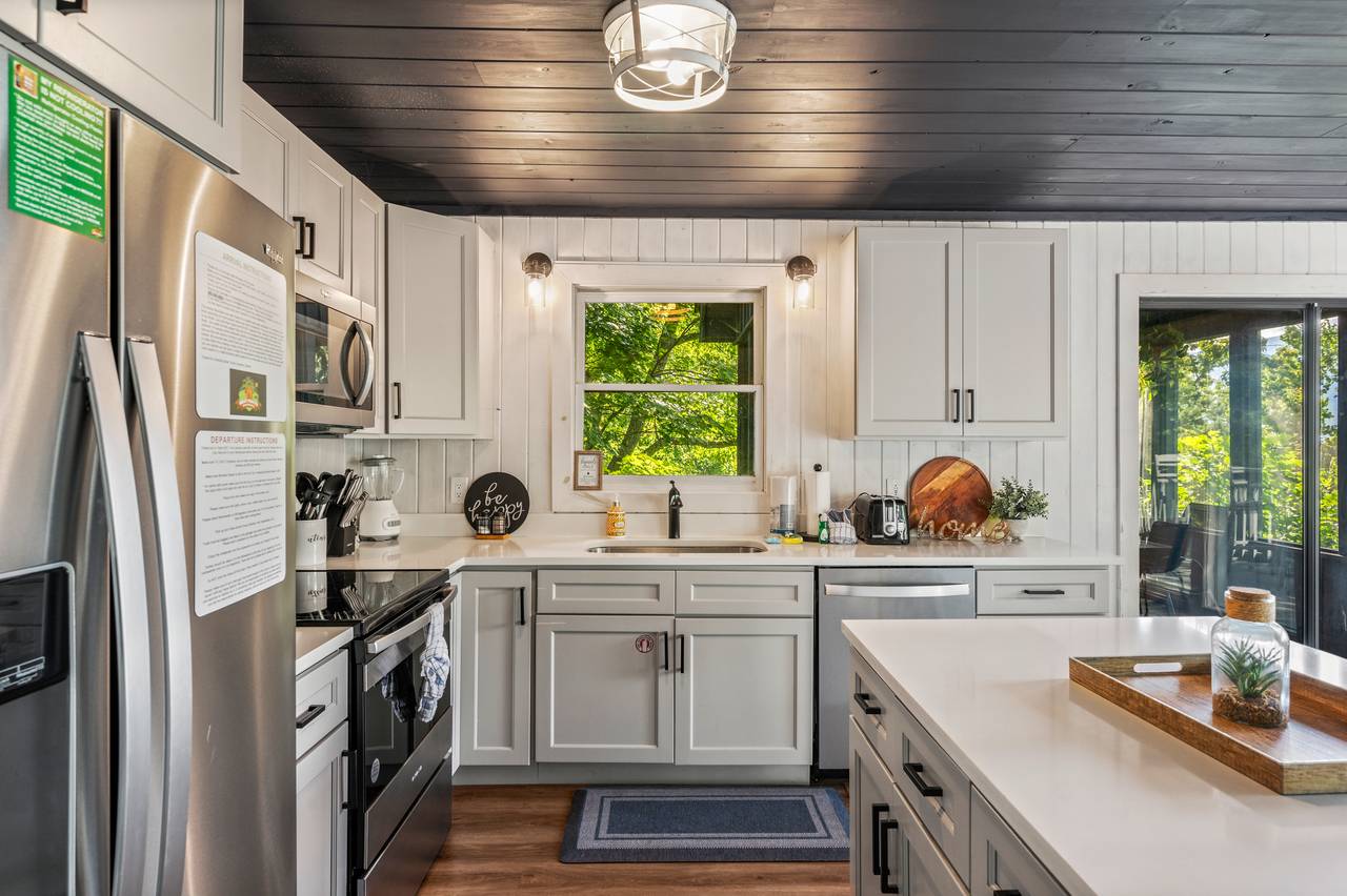 Newly remodeled kitchen with stainless steel Newly remodeled kitchen with stainless steel