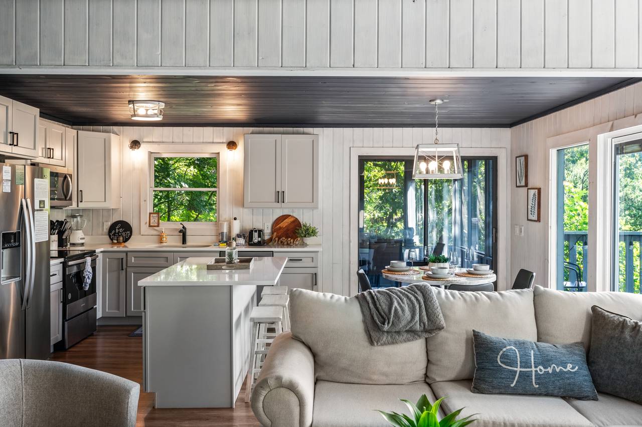 Kitchen island with seating for three Kitchen island with seating for three