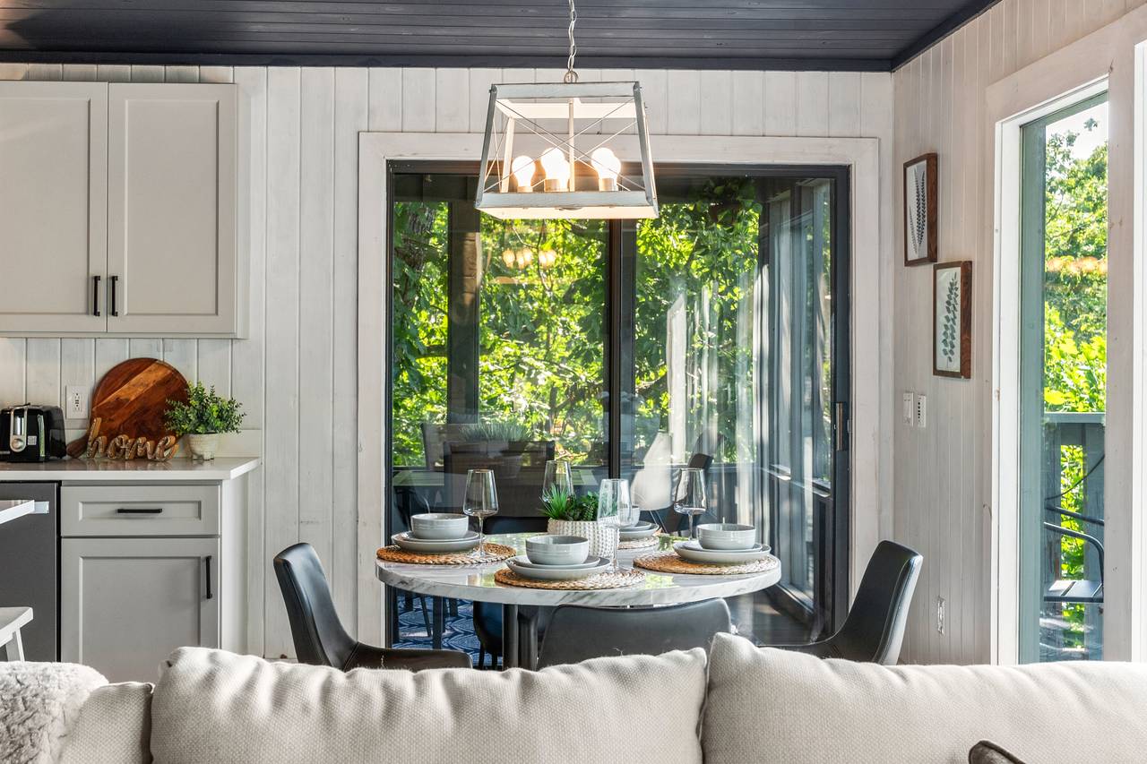 Dining area with seating for four Dining area with seating for four