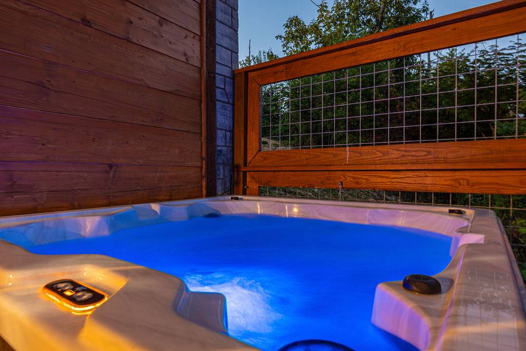 Private hot tub on the back deck.