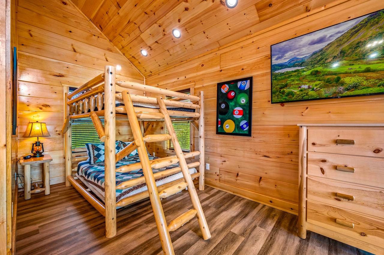 Bed 3: Queen over Queen Bunk, Upstairs Game Room Bed 3: Queen over Queen Bunk, Upstairs Game Room