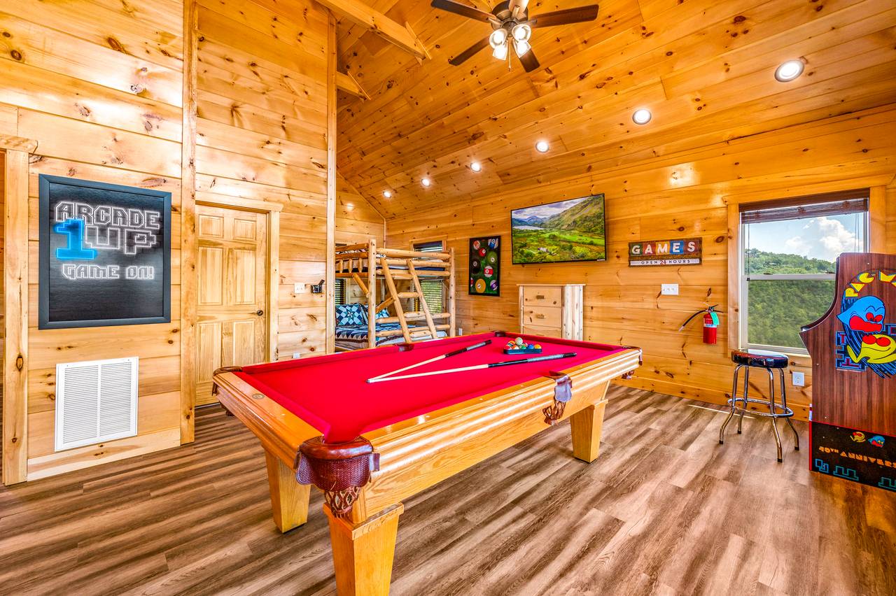 Game Room: Pool Table, NBA Jams, Street fighter, & Pac-Man Game Room: Pool Table, NBA Jams, Street fighter, & Pac-Man