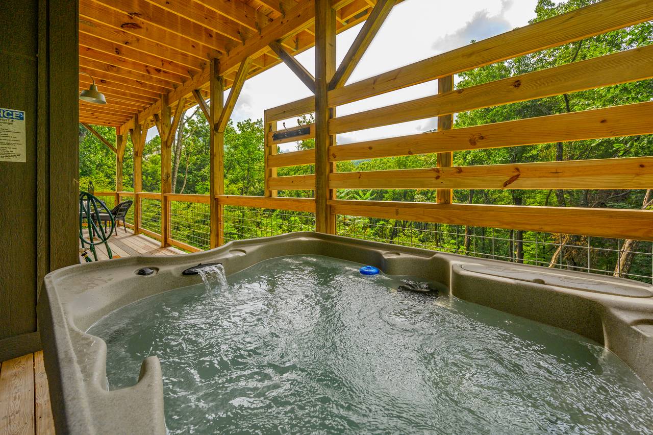 Relax after a long day in your own private hot tub. Relax after a long day in your own private hot tub.