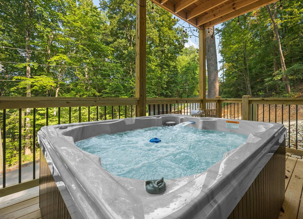 Private and secluded hot tub Private and secluded hot tub