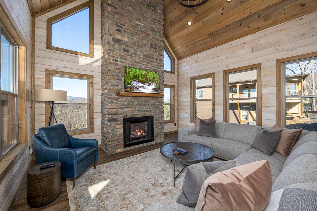 Cozy living room with flat screen tv Cozy living room with flat screen tv