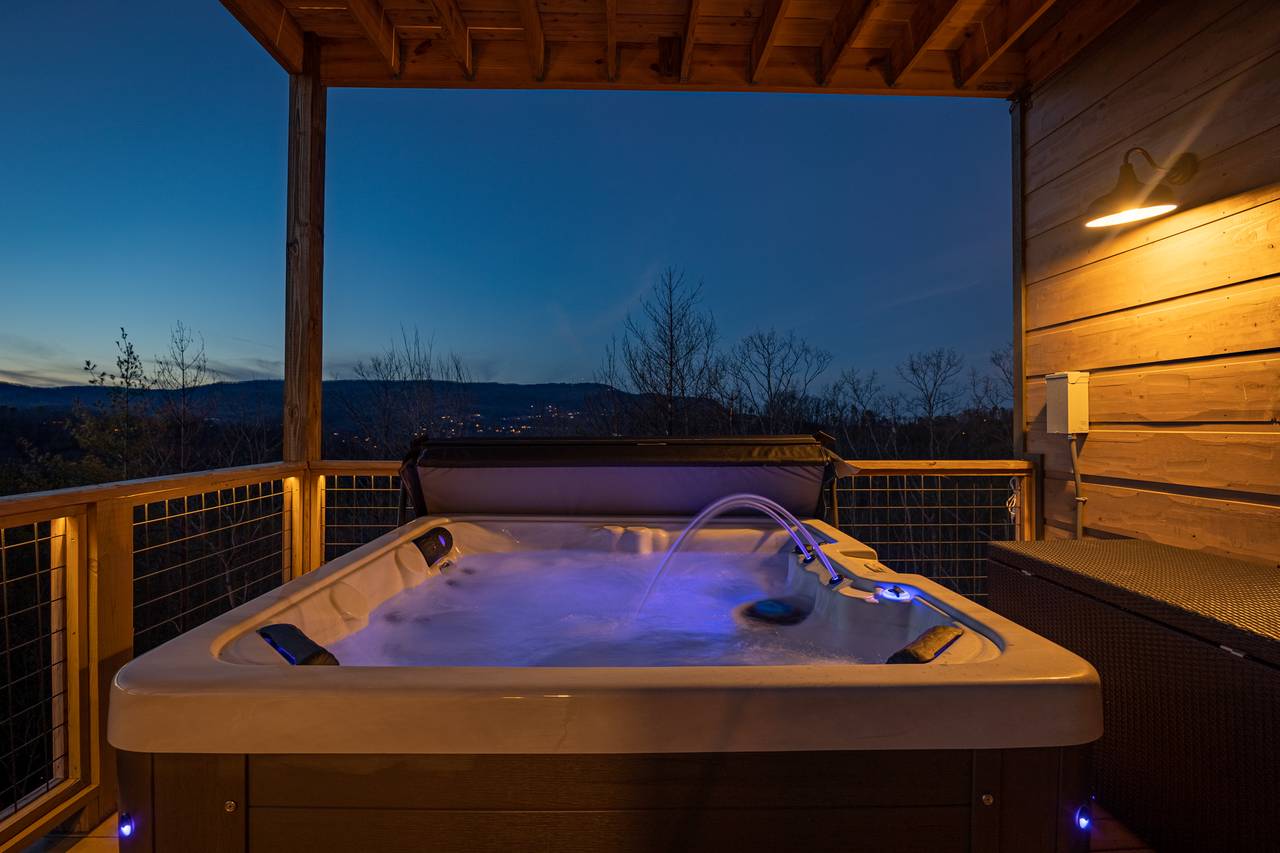 Private outdoor hot tub Private outdoor hot tub