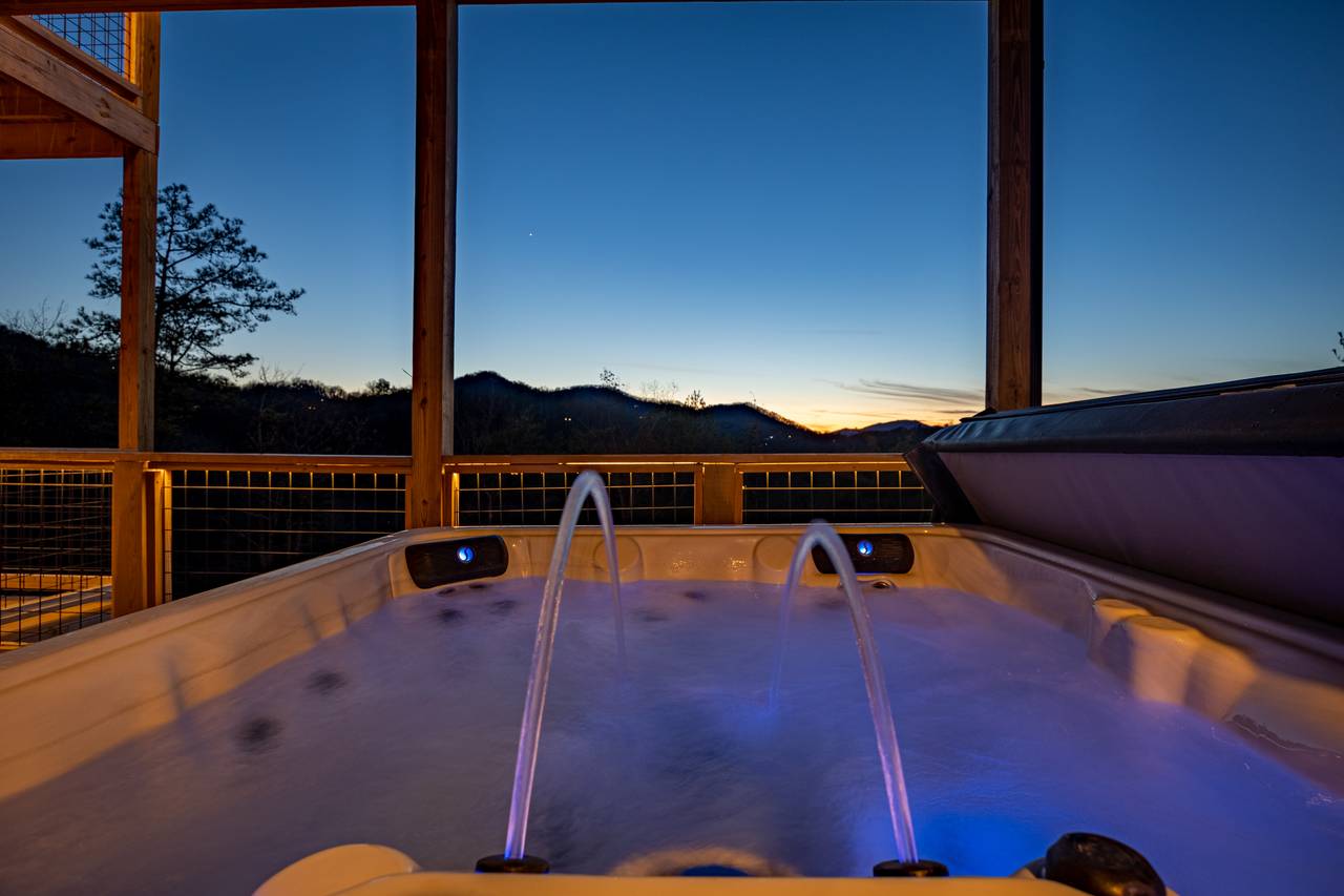 Private outdoor hot tub Private outdoor hot tub