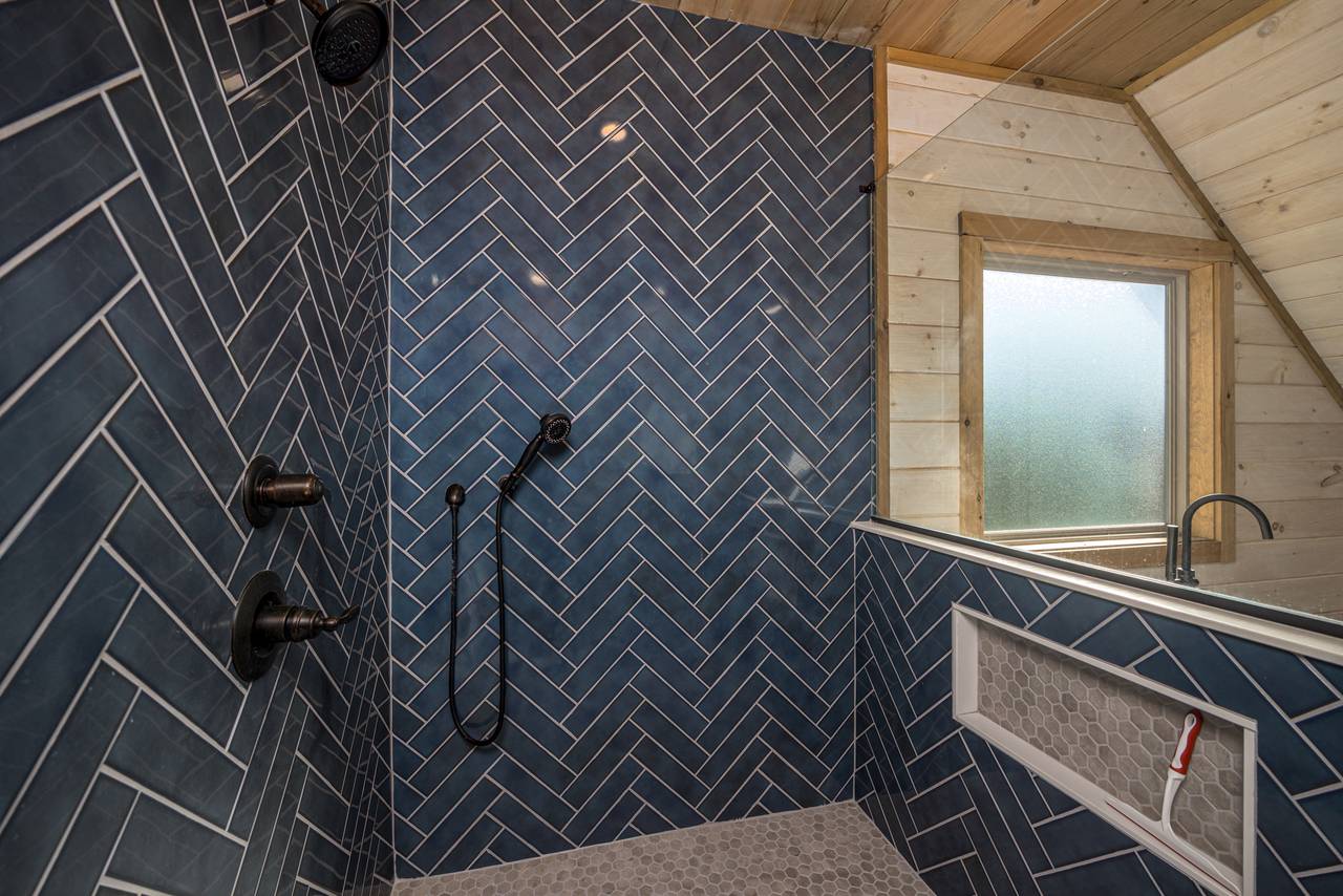 Large walk-in shower Large walk-in shower