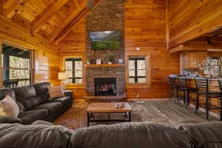 Spacious living room with 2 sofas and a fireplace. Spacious living room with 2 sofas and a fireplace.