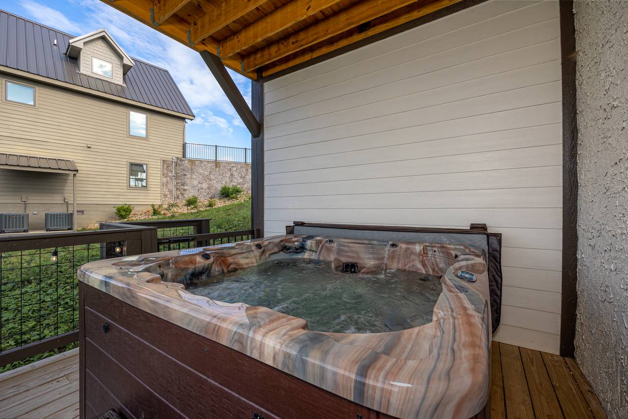 Soak your troubles away in a private outdoor hot tub Soak your troubles away in a private outdoor hot tub
