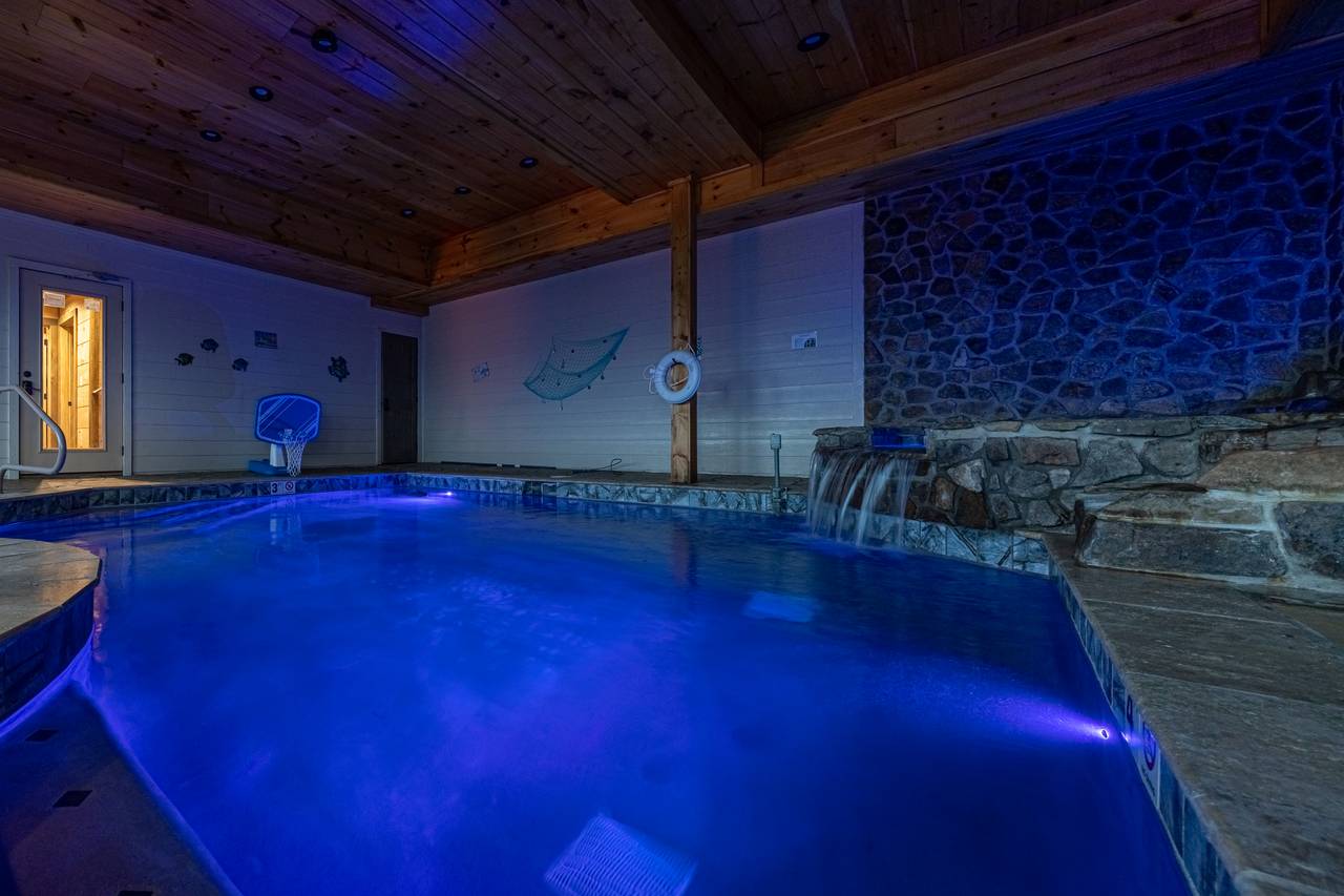 Splash into a private indoor heated pool Splash into a private indoor heated pool