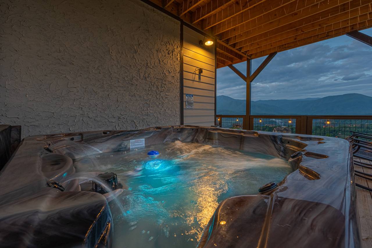 Soak your troubles away in a private outdoor hot tub Soak your troubles away in a private outdoor hot tub
