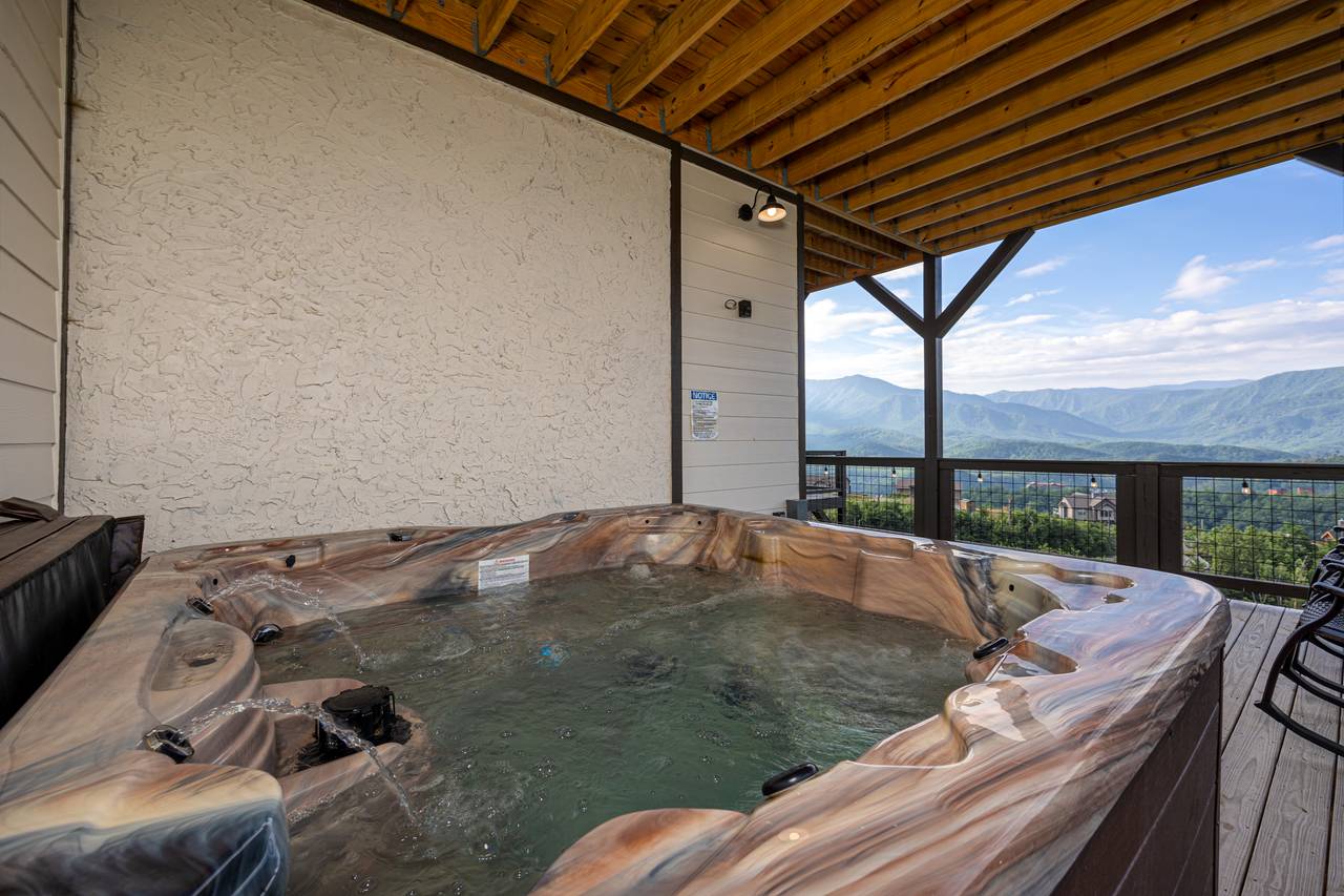 Soak your troubles away in a private outdoor hot tub Soak your troubles away in a private outdoor hot tub