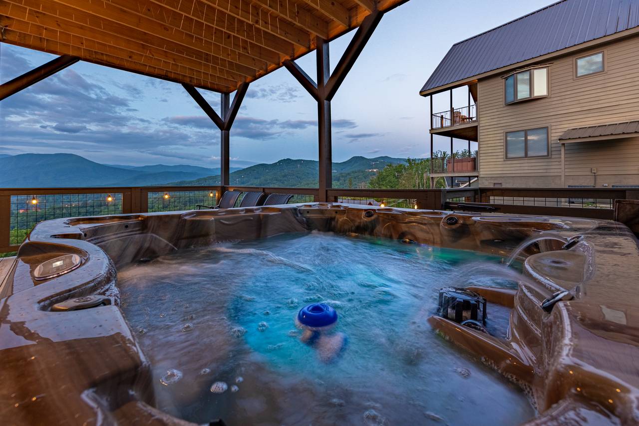 Soak your troubles away in a private outdoor hot tub Soak your troubles away in a private outdoor hot tub