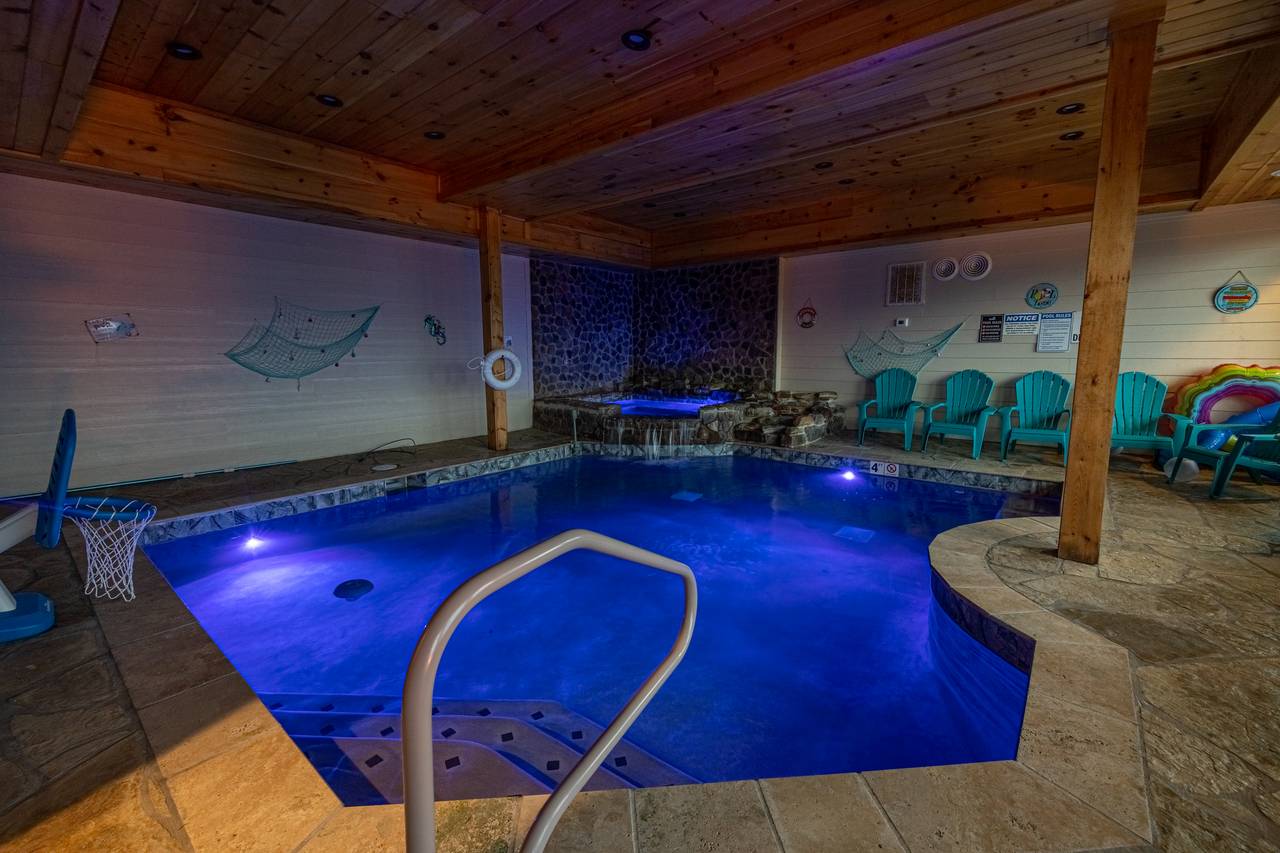 Splash into a private indoor heated pool Splash into a private indoor heated pool