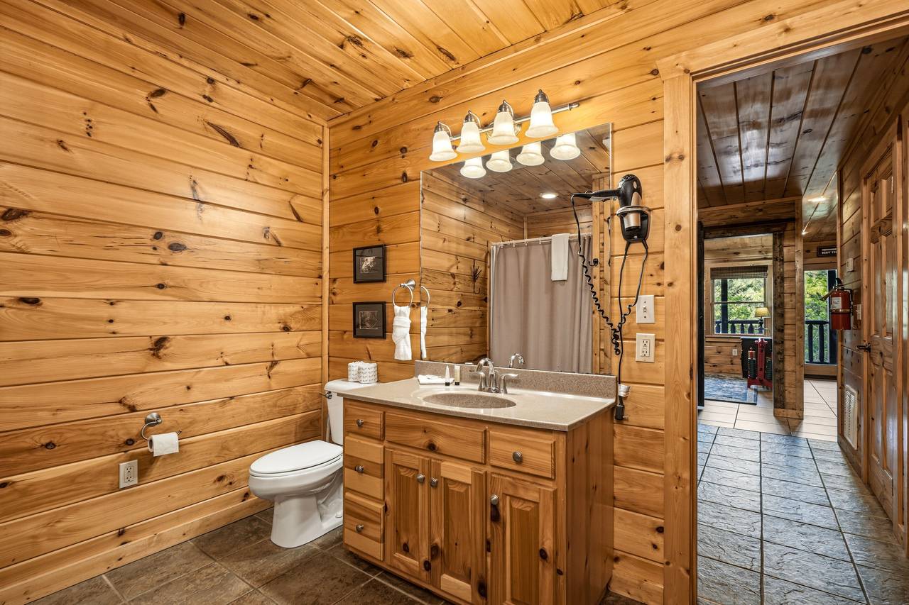 Lower level bath with jacuzzi tub & walk-in shower Lower level bath with jacuzzi tub & walk-in shower