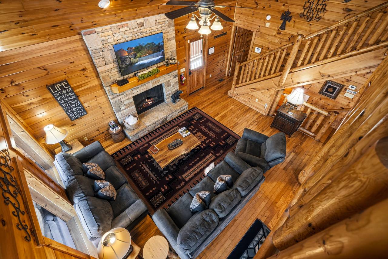 Stacked-stone electric fireplace & Smart TV Stacked-stone electric fireplace & Smart TV