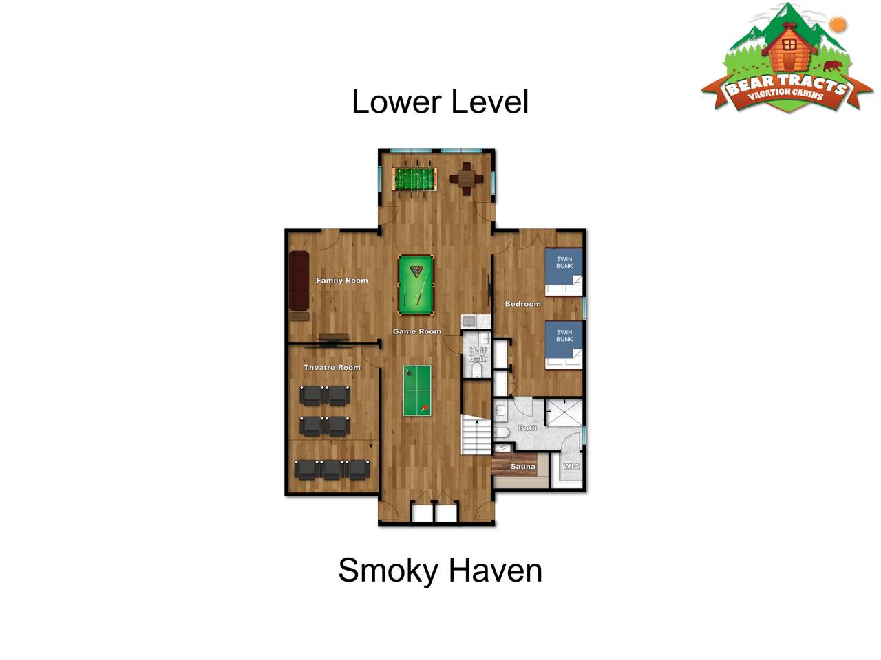 Lower-Level Floor Plan - 7th Bedroom not yet pictured Lower-Level Floor Plan - 7th Bedroom not yet pictured
