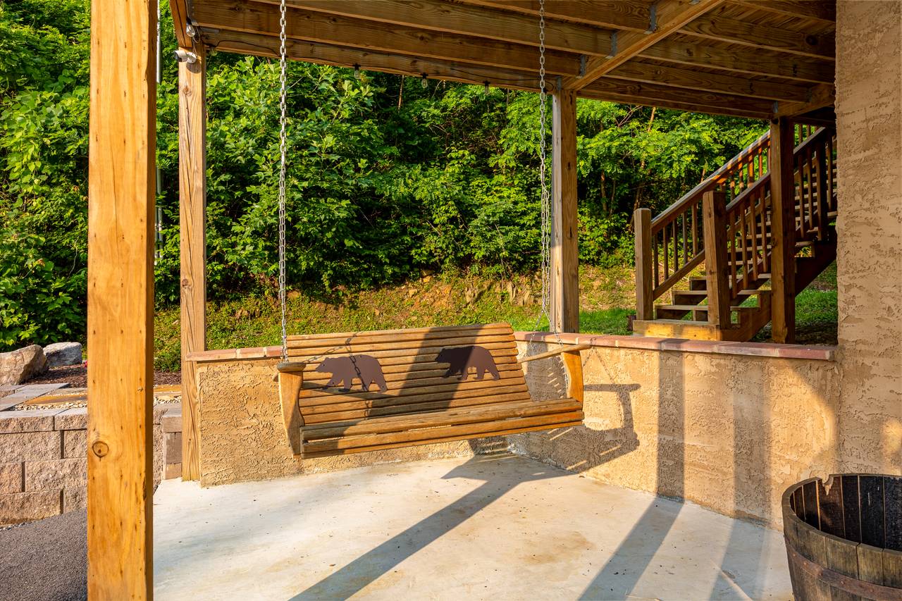 Covered porch swing Covered porch swing