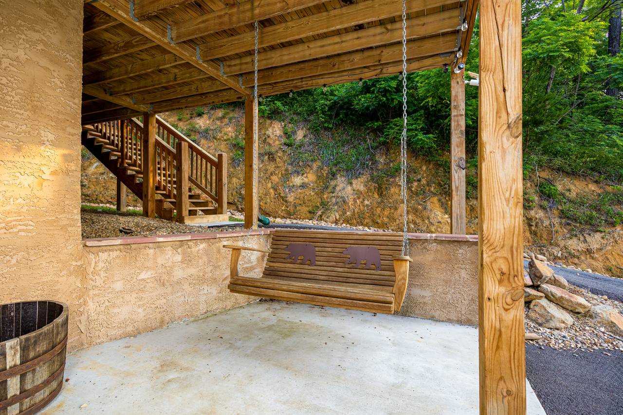 Covered porch swing Covered porch swing