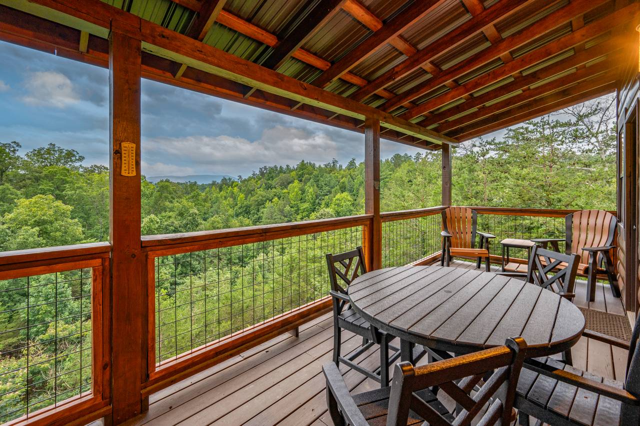 Outdoor dining table with additional seating Outdoor dining table with additional seating