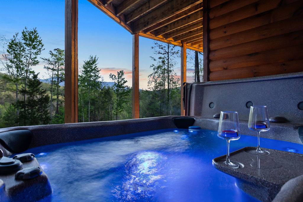 Private outdoor hot tub Private outdoor hot tub