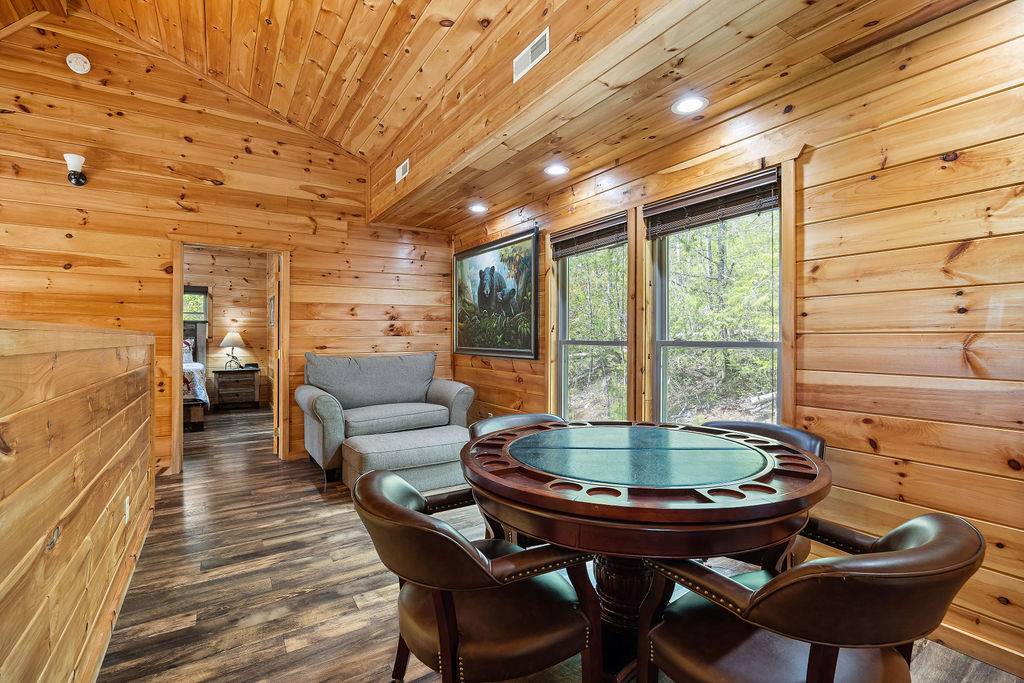Poker room with lounge chair Poker room with lounge chair