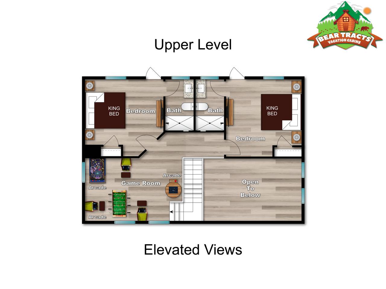 Upper level floor plan Upper level floor plan