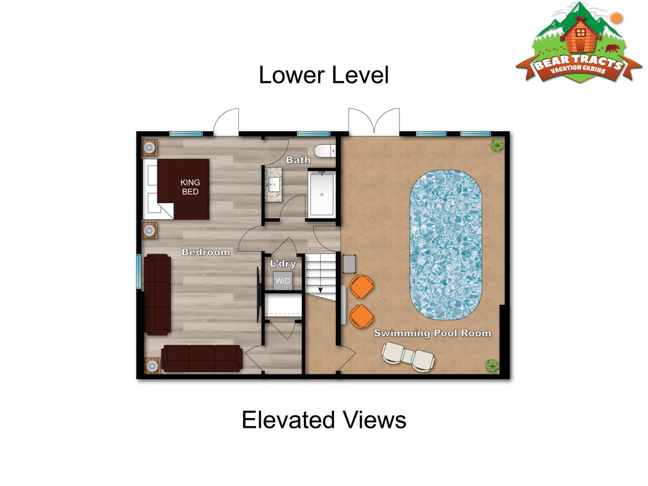 Lower level floor plan Lower level floor plan
