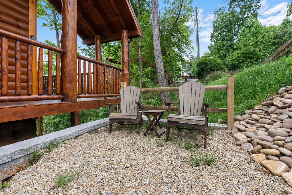 Outdoor spaces surrounded by panoramic mountain scenery