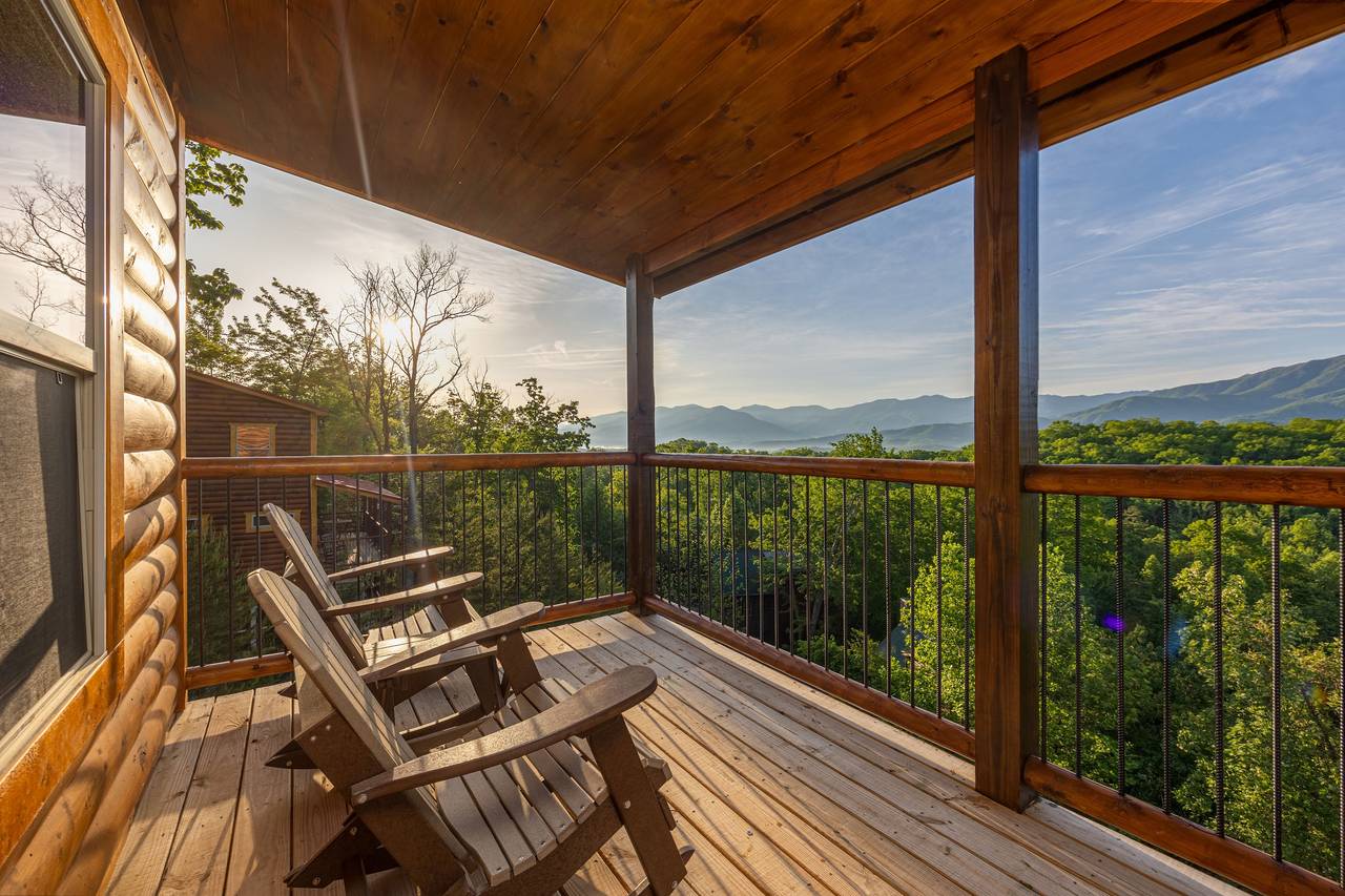Multiple decks provide room to relax in the mountain air Multiple decks provide room to relax in the mountain air