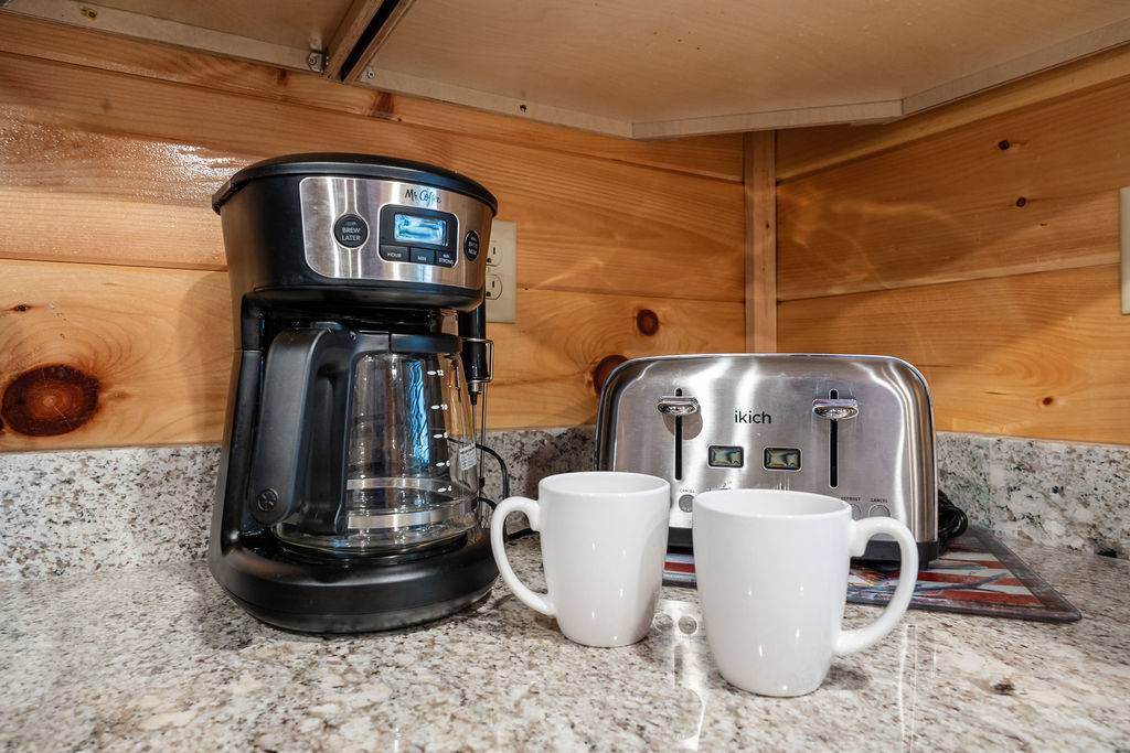 Coffee pot provided for fresh morning coffee