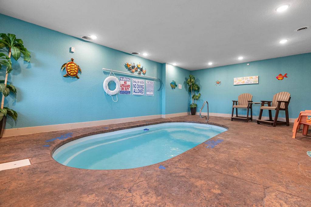 Private indoor heated pool.