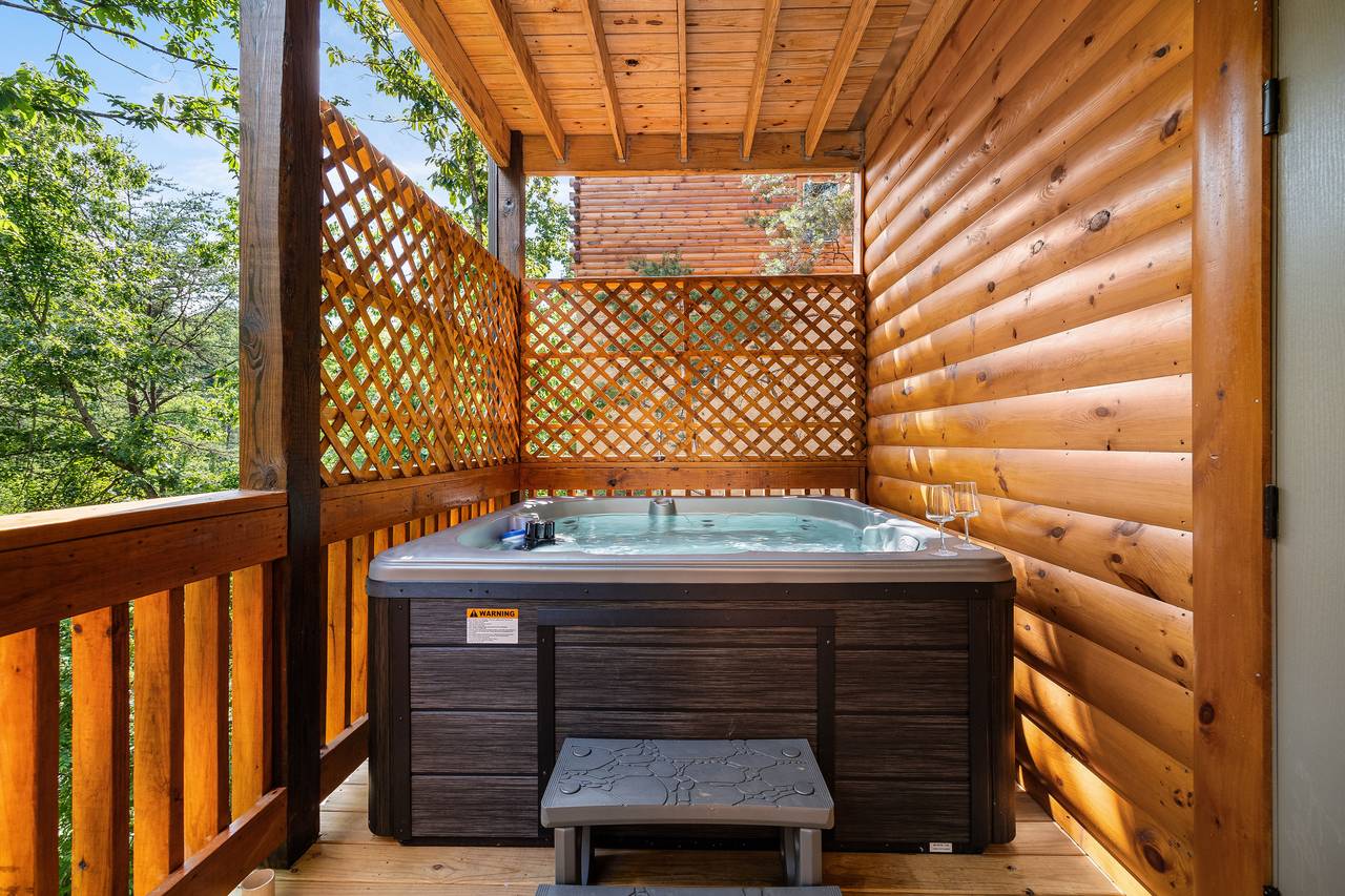 Private outdoor hot tub Private outdoor hot tub